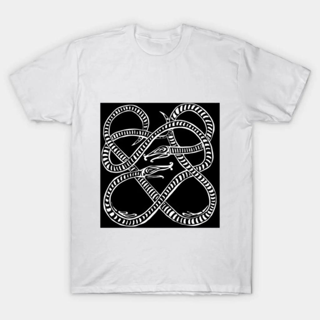Snake Knot Pattern Inspired By Viking Art T Shirt Vintage Stylish Comfortable Streetwear Unisex Fashion Breathable