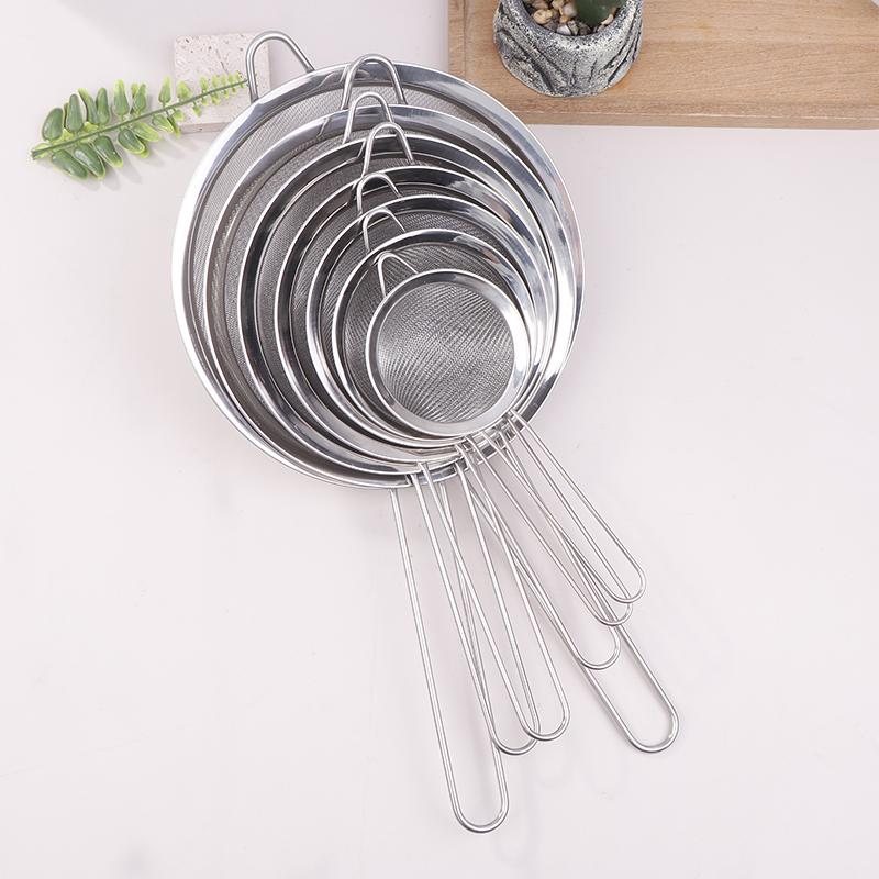 1 Stück Edelstahl Saft Sojamilch Sieb Sieb Ultrafeines Maschensieb Öl Sieb Fisch Knödel Hotpot Abtropflöffel Langer Griff