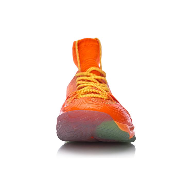 New LiNing Ranger Chameleon Cushioning Rebound High-Top Badminton Shoes Unisex Neon Radiant Orange AYAM009-4
