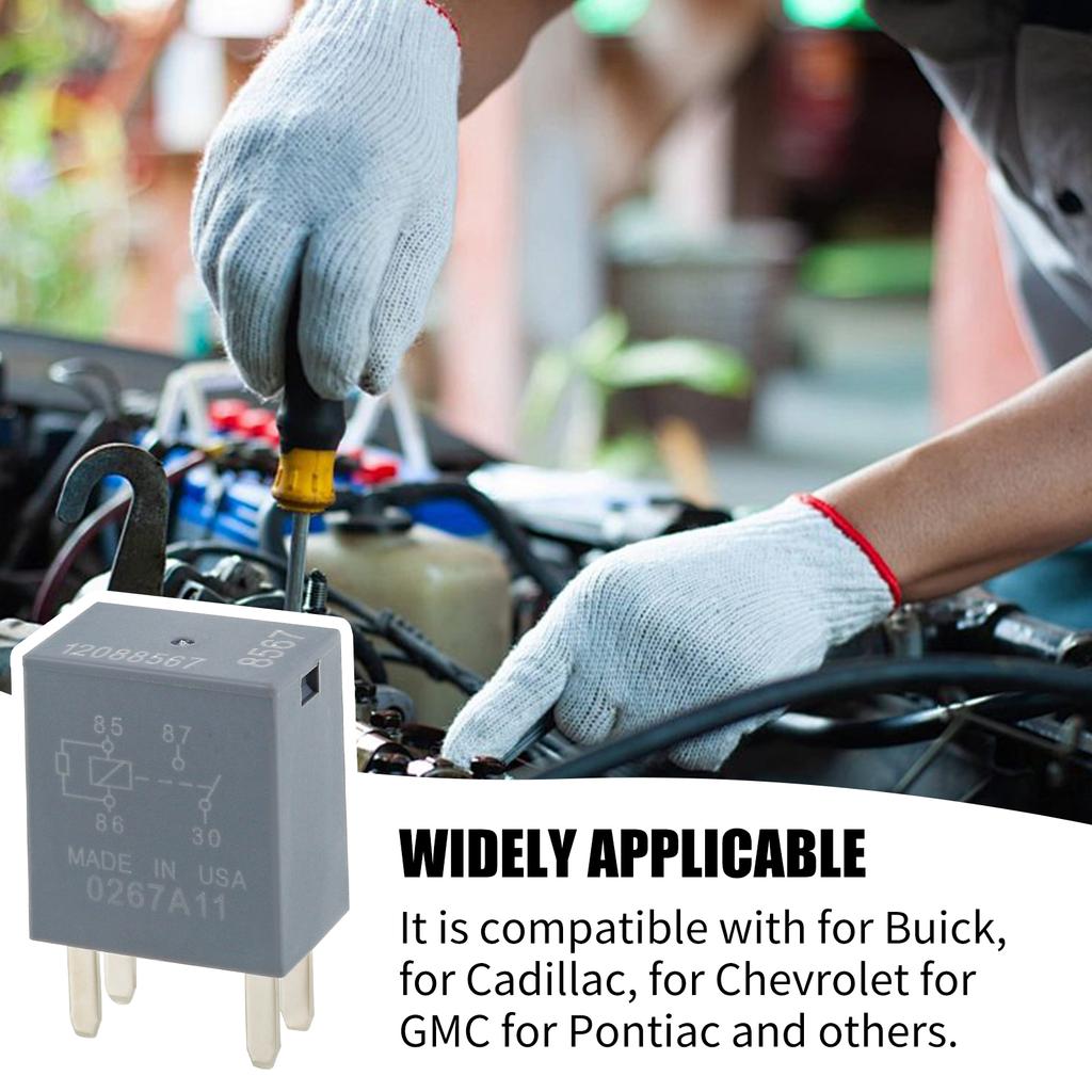 Kfz-Relais 12VDC 20A 4 Pins Autorelais Hochleistung Auto-Relais Steckertyp Relais für Auto Ersatzteilnummer 12088567