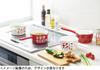 Tamahashi Milk Pan, Enamel, 15cm, IHGas Stove Compatible, Made in Japan, Prune WhiteRed Strawberry YJM-104
