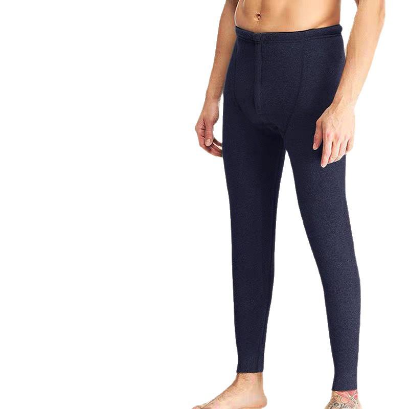 Men's Fleece-Lined Slim Fit Thermal Pants - Extra Warm Wool Cotton Winter Leggings