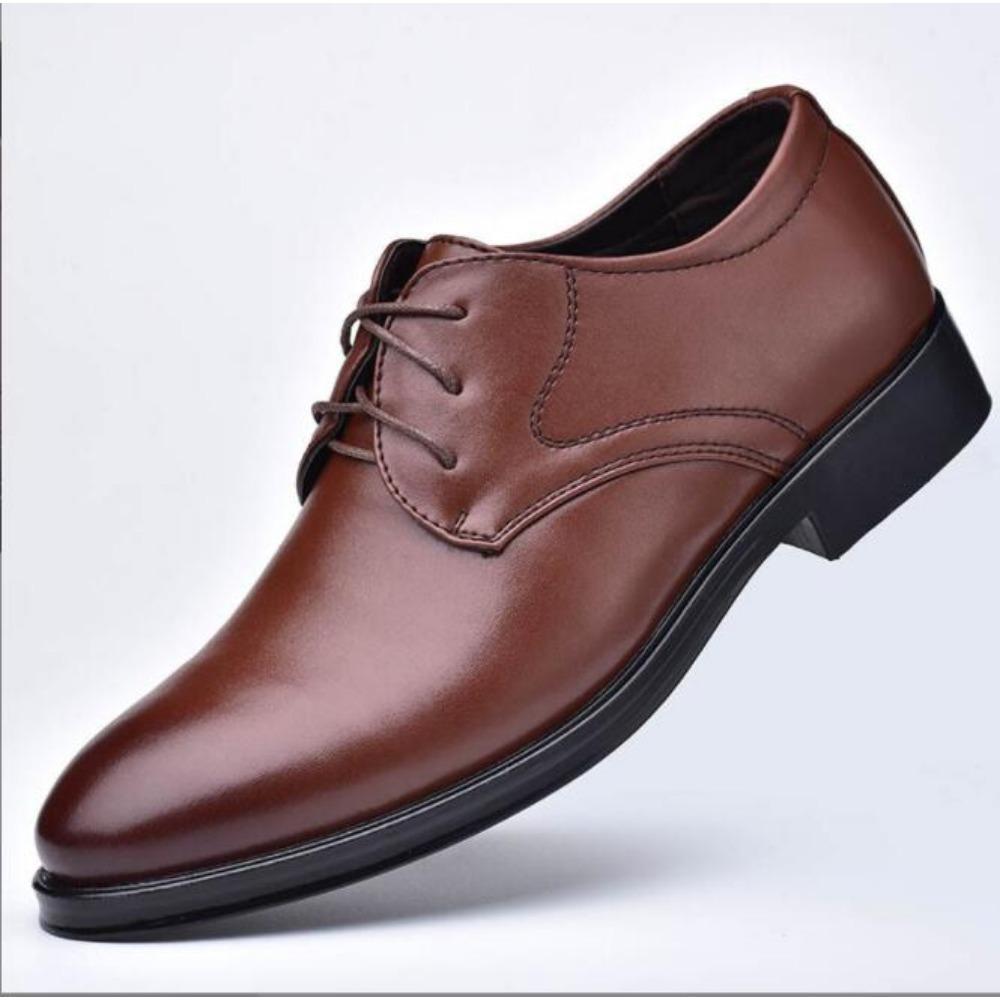 Leather Shoes Men Luxury Business Oxford  Breathable Patent Leather Formal Shoes Plus Size Man Office Wedding Flats Male Black