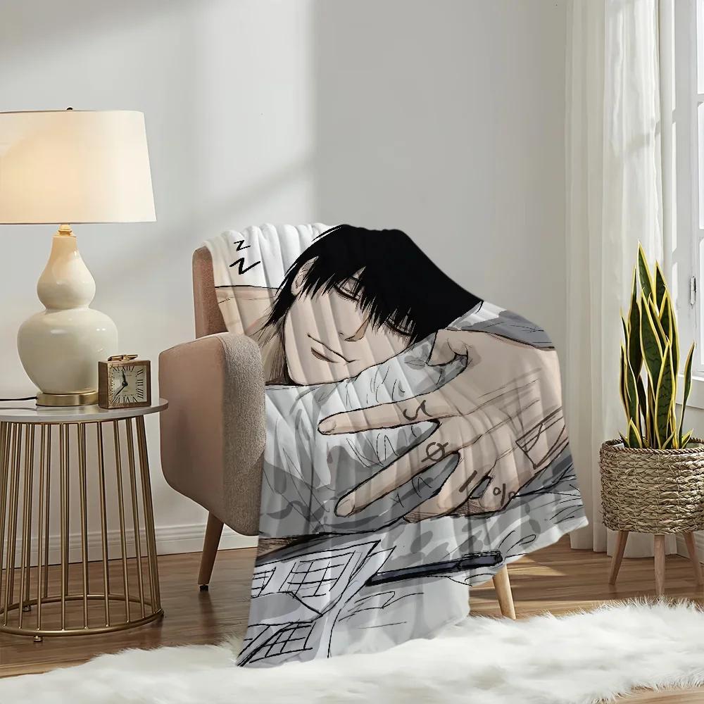 Manta de felpa Anime Yoichi Nagumo Sakamoto Days Alfombra de sofá para siesta para Sala de estar Cálida Oficina Dormitorio Cumpleaños Hogar Viaje Regalos para Niños