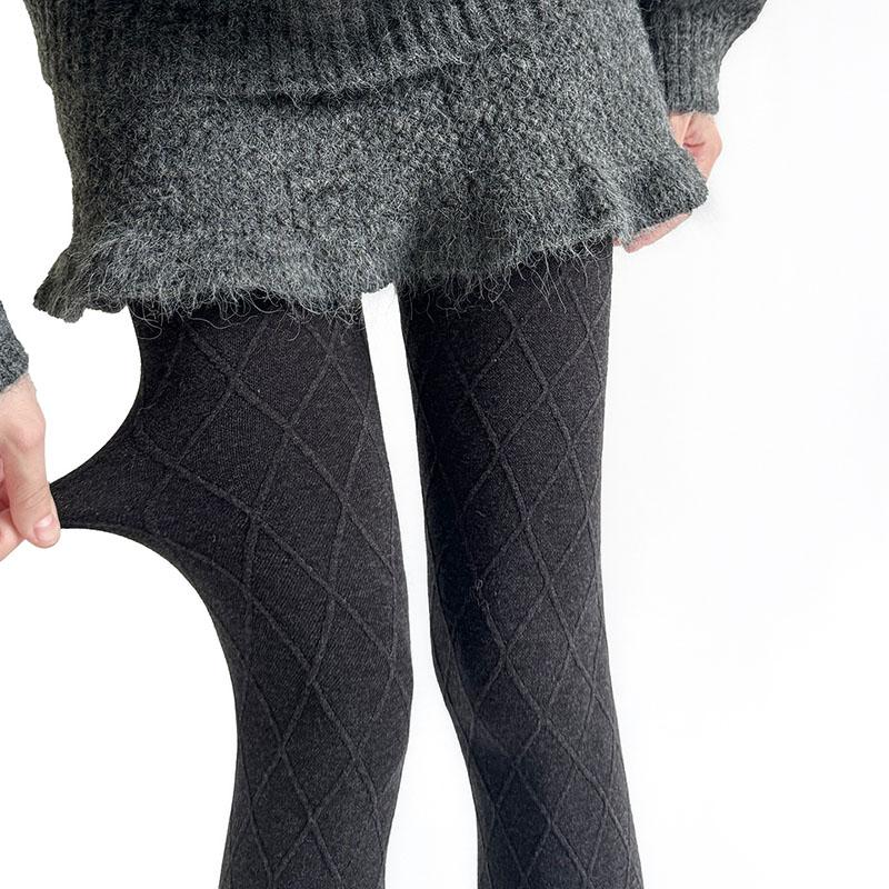 Winter Vintage Grid Tights Women High Waist Elastic Slim Warm Pantyhose 2026 Spring Streetwear Y2k Tights Stocking Leggings
