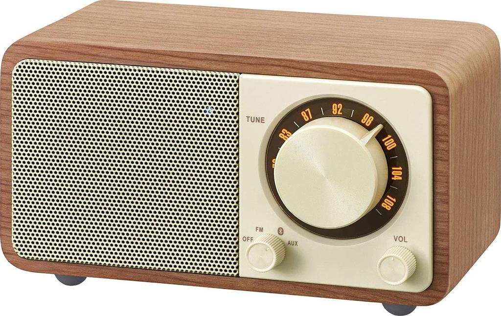 SANGEAN FM Radio Compatible Bluetooth Speaker, Cherry, WR-301 [Bluetooth Compatible]