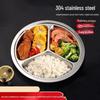 304 Stainless Steel Divided Meal Plate for Kids
