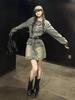 French Spicy Girl 2026 Retro Denim Slimming Jumpsuit-Skirt for Women