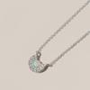 47Bag 925 Silver Teardrop Opal Gemstone Necklace