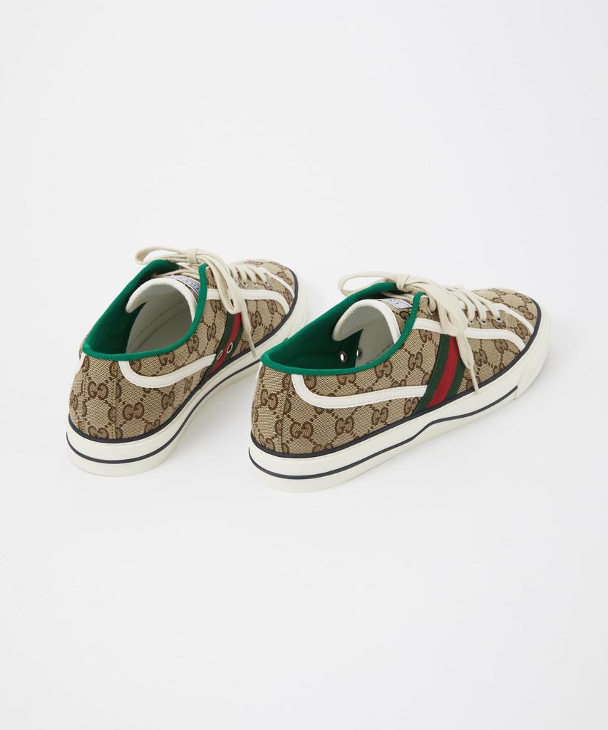 Gucci 1977 Tennis Size cm Sneakers, Men's, Beige/Ebony, 27.0 (606111 HVK20) [Used]