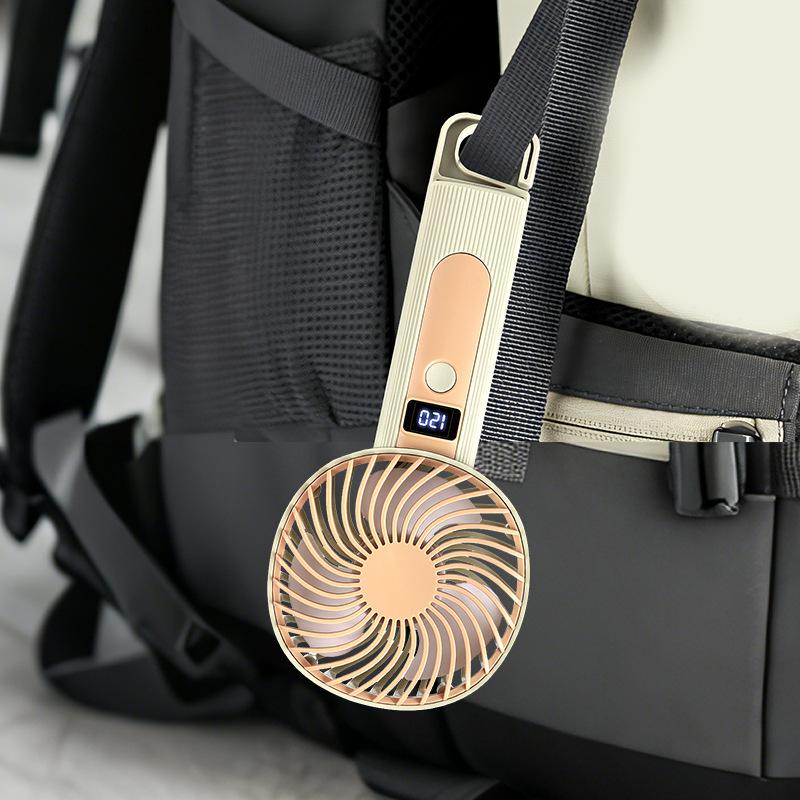 2026 Handheld Digital Fan - Multi-Speed, Strong Wind, USB Rechargeable, Portable Electric Fan