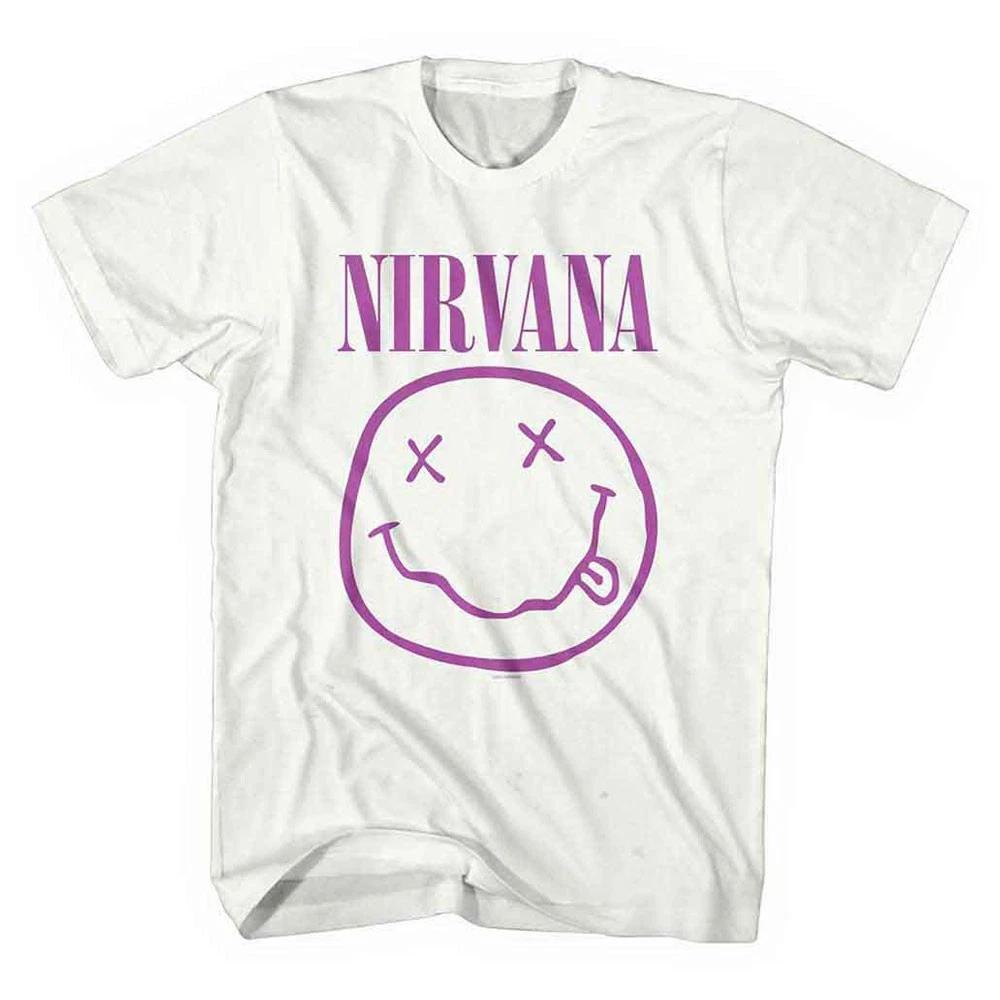 Nirvana Purple Grunge Face Band Logo T Shirt XL