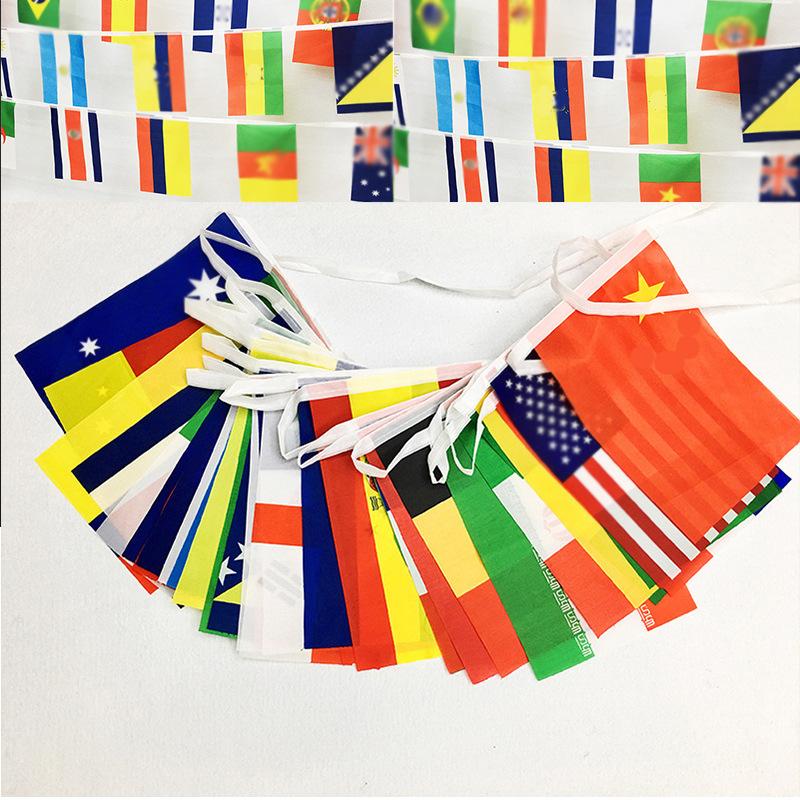 Euro Bunting 2021 10m Polyester Country International Flags Decoration Football