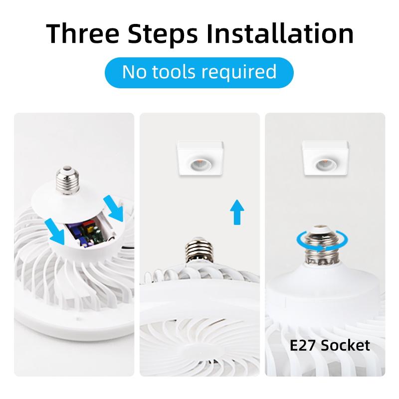 30W 24W Ceiling Fans Light  85-265V Ceiling Fans with Light and Remote 3 Colors Dimmable Ceiling Lamps for Kitchen Bedroom