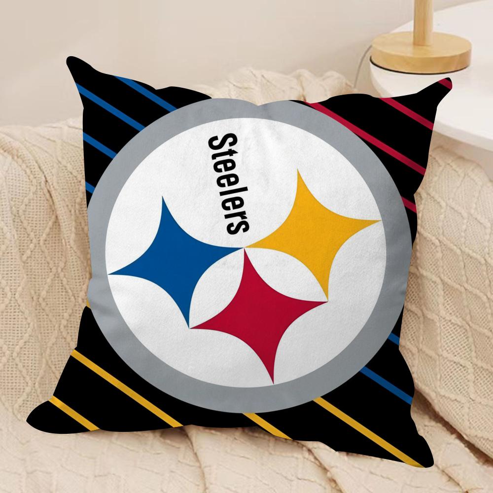 Крутая наволочка P-Pittsburgh S-Steeler, шелковистый короткий плюш, чехол для диванной подушки, скрытая молния, мягкий пылезащитный чехол для домашнего декора 30cmx30cm