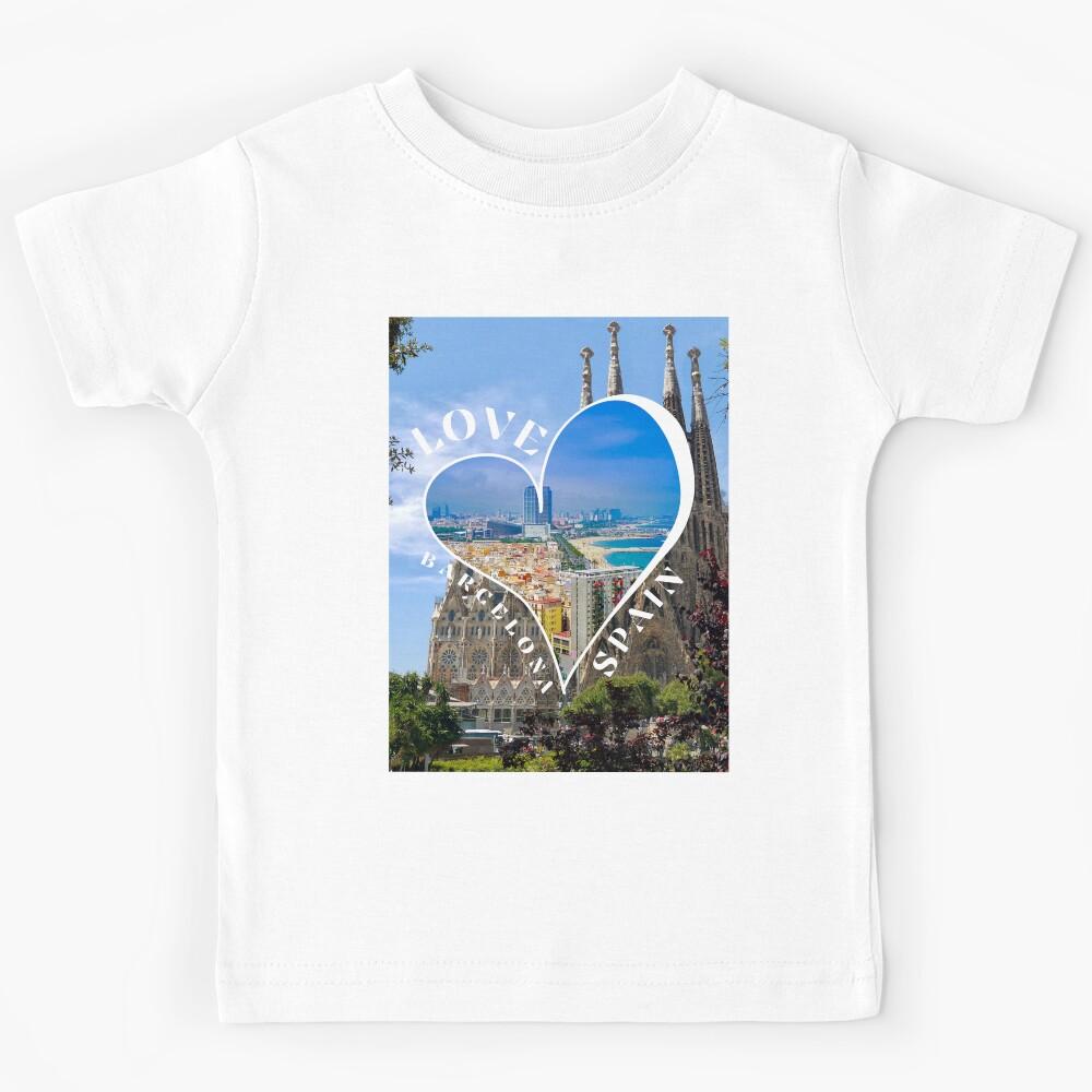 Love Barcelona Spain Kids T-Shirt 170