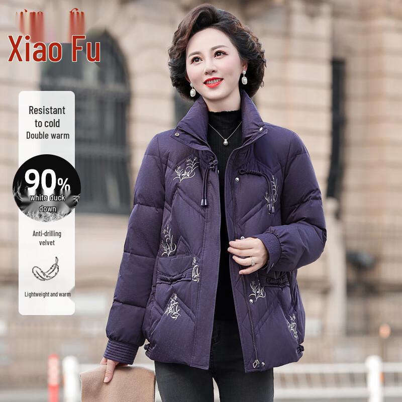 

Elegant Retro Short Winter Down Jacket for Women 3XL