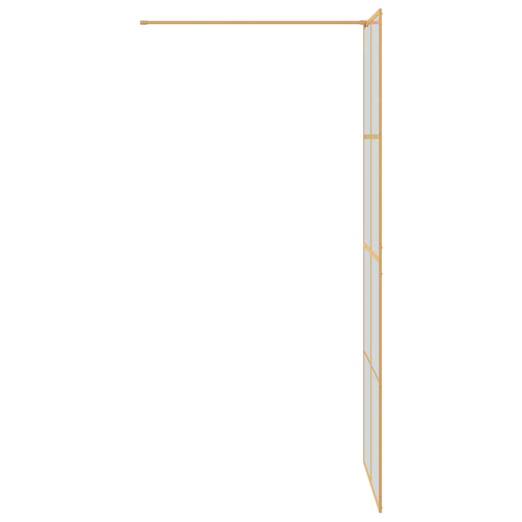 Walk In Shower Screen Gold 80 X 195 Cm Tempered Glass