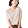 Women's V-Neck Knit Pullover Sweater, Mid-Sleeve, Plush Base Layer, Autumn Style