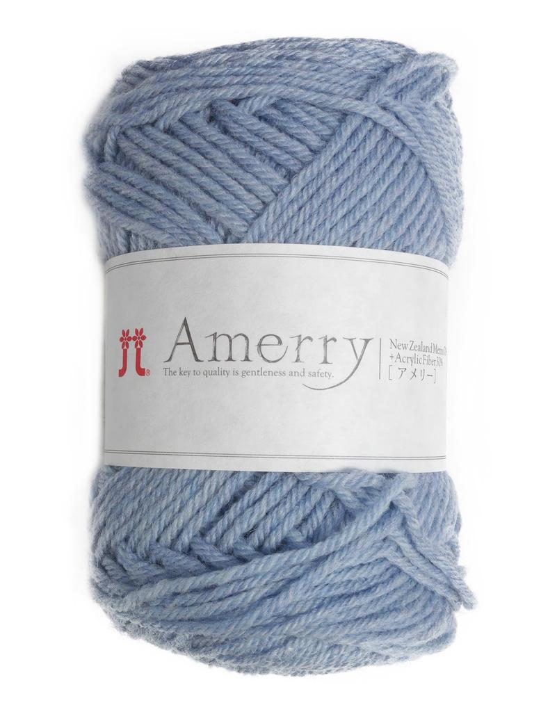 Hamanaka Amelie Worsted 29 40g Set of 5 Item 2261 Yarn, Weight, Col. (Light Blue), (approx. 110m), balls, No.