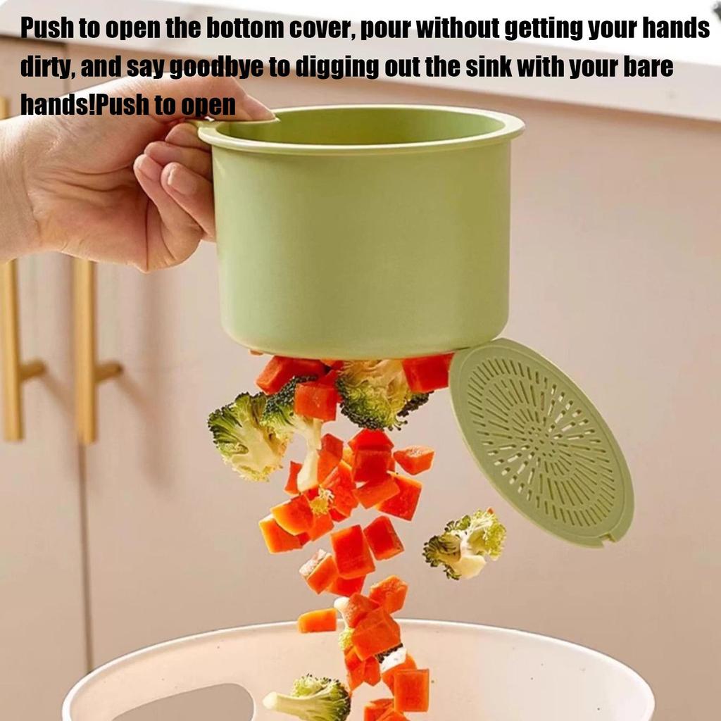 Creative Sink Hanging Strainer Basket Openable Bottom Cover Detachable Kitchen Garbage Filter daily fruit cleaning water basket