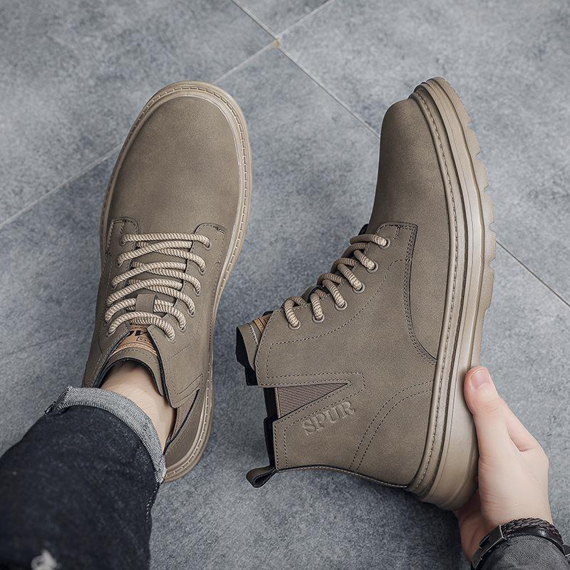 GAGJ buty Martin oryginalne męskie buty modne żółte buty wysokie wygodne odporne na zużycie wszechstronne buty codzienne retro męskie