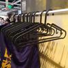 Plastic Hangers Clothes Hanger for Closet,Lightweight Space Saving Laundry Racks,Durable Black Coat Rack with Hook for Home Dorm