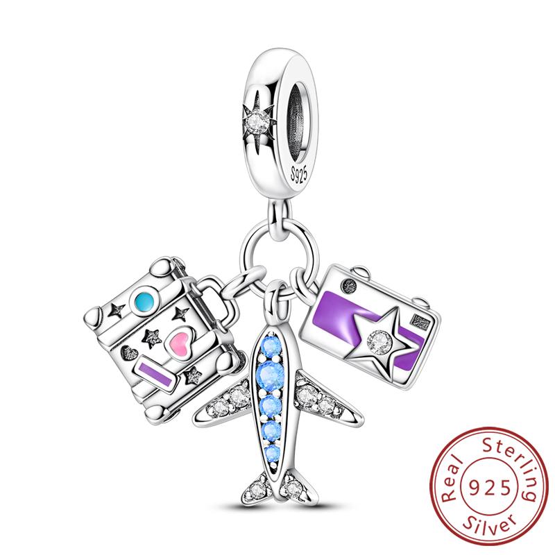 Original Charms Beads Pendants Copper Crown Strawberry Perfume Gold Bow Charm Fit Bracelet Necklace Women Jewelry