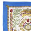 Hermes Carree90 Scarf Blue Silk Women Used