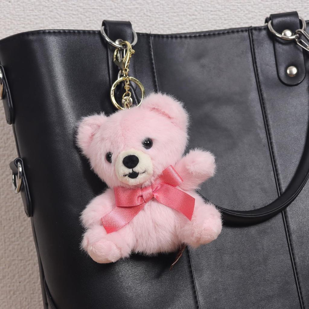 Takeoff Plush Bear Popolibon Keychain Pink