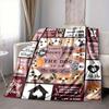 1PC Dog Quotes Print Blanket, Soft Throw Blanket - Warm & Cozy for Couch, Bed, Office, and Travel Yy250912165