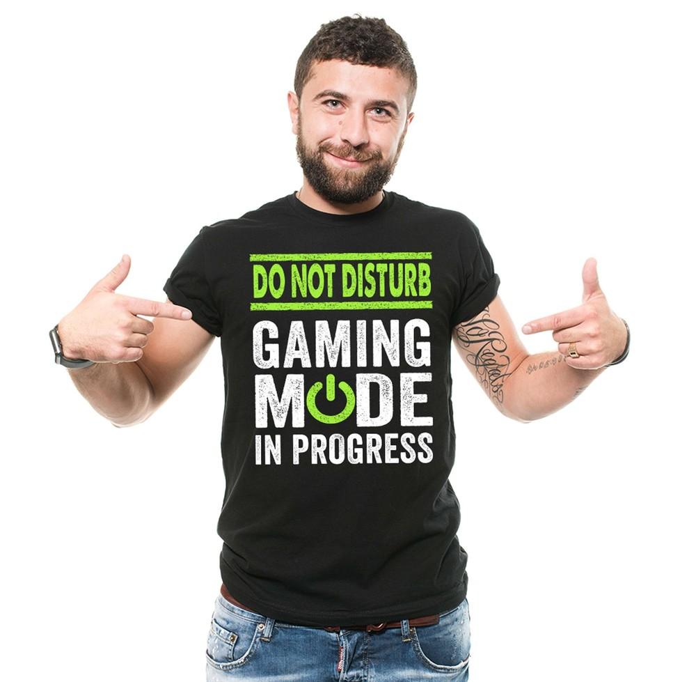 Funny Do Not Disturb Shirt Gaming Mode T-Shirt Gaming Gifts Gamer Gift Ideas Unisex T-Shirt XXL