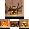 Charming Halloween Decoration Led Lights Lantern Featuring Adorable Bat Skull Spider Pumpkin Styles
