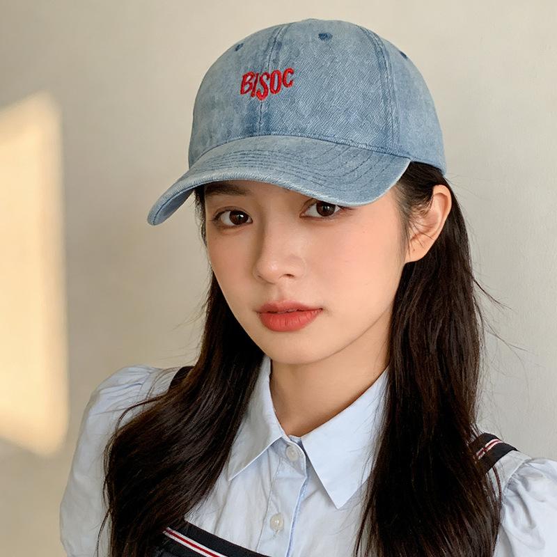 

Stylish and Cool Letter-Embroidered Baseball Cap A High-Quality Premium-Feel 100% Cotton Cap That Flatters Your Face M（56-58cm） светло-синий