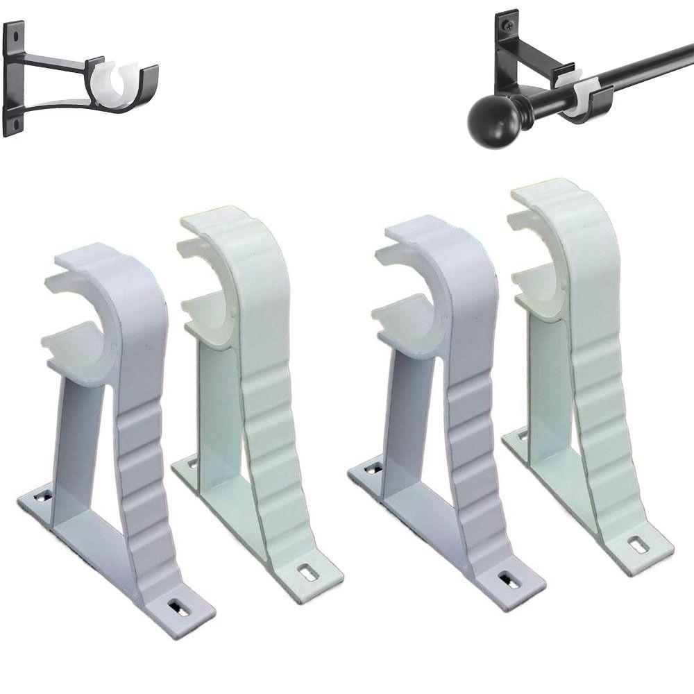Single Hang Curtain Rod Holder Aluminum Alloy Curtain Fixing Clip Hook  Window Hardware Tools