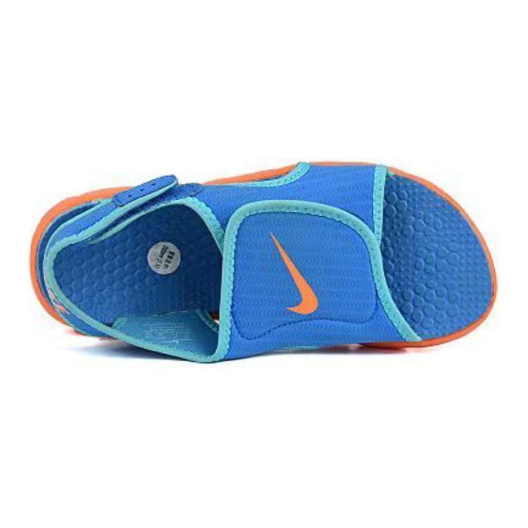 Nike Sunray Adjust 4 Slip Resistant Abrasion Resistant Children's Sandals Blue Orange Kids' 386518-418