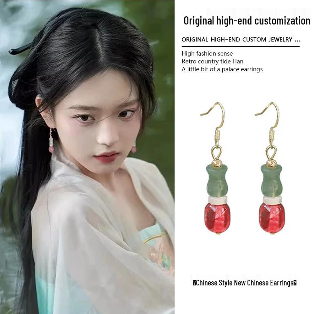 Серьги Ципао «Серебряная игла»: Элегантные, в придворном стиле, легкая роскошь, ретро-подвески для женщин