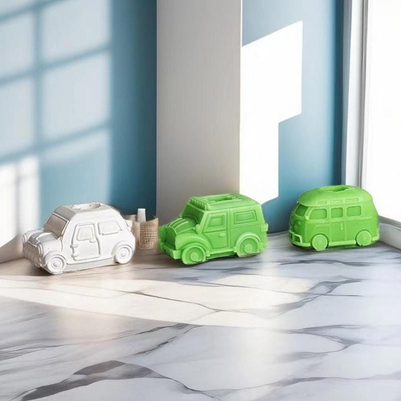 Car Candle Holder Silicone Mold Candlestick Resin Molds DIY Casting Mould for Candle Stand Base Table Home Decorations