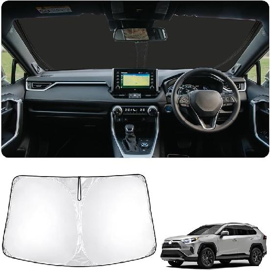 Car Windshield Sun Shade Foldable,Sun Protection for Car Front Windshield,Sun Protector for UV Ray,Car Interior Accessories for Sun Heat,Fit for