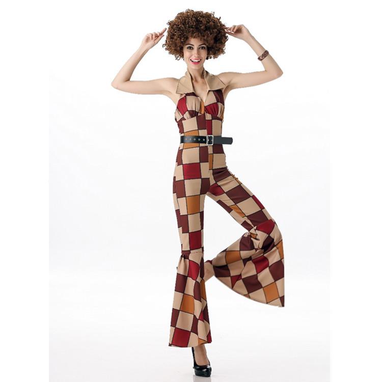 Costume de scenă retro anii '80 din denim și carouri pentru bărbați și femei