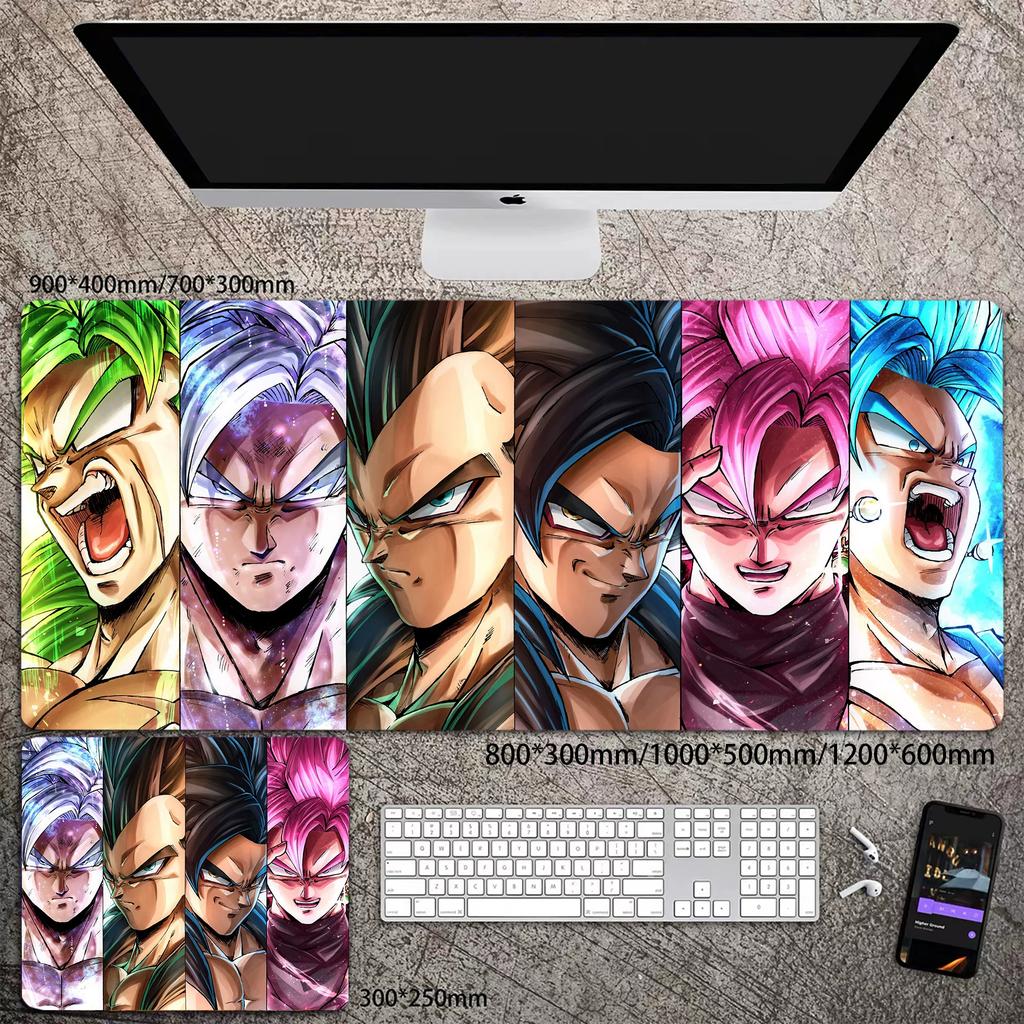 Skórzana podkładka pod mysz do biura Wysoka rozdzielczość Drukowanie Dragon Ball Mata na biurko Uroczy Son Goku Zablokowana krawędź Duży Pogrubiony Mata na biurko komputerowe Podkładka do pisania Klawiatura