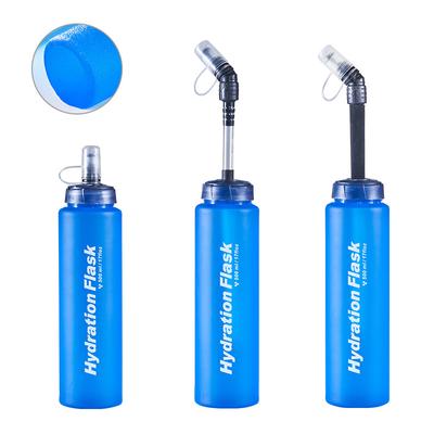 Faltbare TPU Soft Flask Wasserflaschen 250ml 500ml 750ml Lauf Trinkrucksack Hüfttasche Weste Outdoor Sport Wasserflaschentasche
