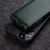 Genuine Leather Flip Cover for Apple iPhone 15 Pro Max, 14 Pro, 13, and 12 Plus