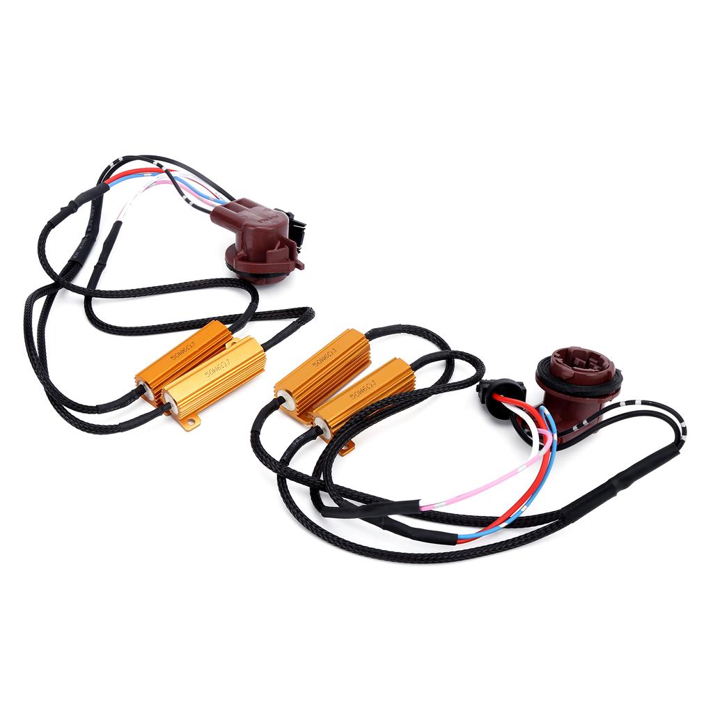 2pcs 3157A LED Decoder 50W Load Resistor Flash Error Free Canceller for Car Headlamp Fog Lamp