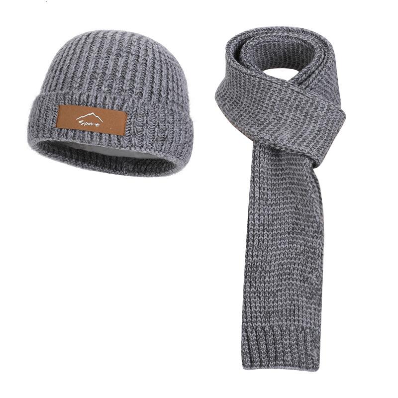 Hüte, Handschuhe, Schals, Dreiteiler-Set, Winter Herren und Damen Outdoor Samt, kältebeständig und warm Ohrschützer, Ärmel, gestrickte Wollmützen.