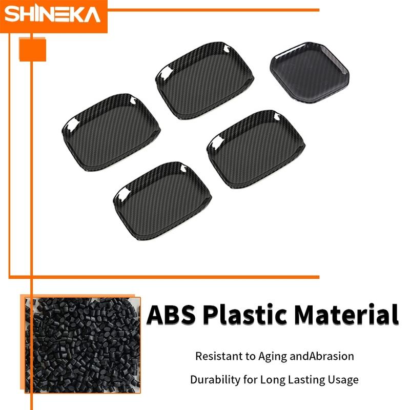SHINEKA Car Door Bowl Decoration Cover Stickers for Jeep Wrangler JL 2018 2019 2020 2021 2022 2023 2024 Up Exterior Accessories