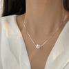 925 Silver Necklace Bead Pendant Simple for Women Wedding Engagement Jewelry Fashion Classics Gift Party High Quality