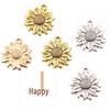 Sunflower Pendant: Multi-Color DIY Alloy Charm Necklace (20x21mm)
