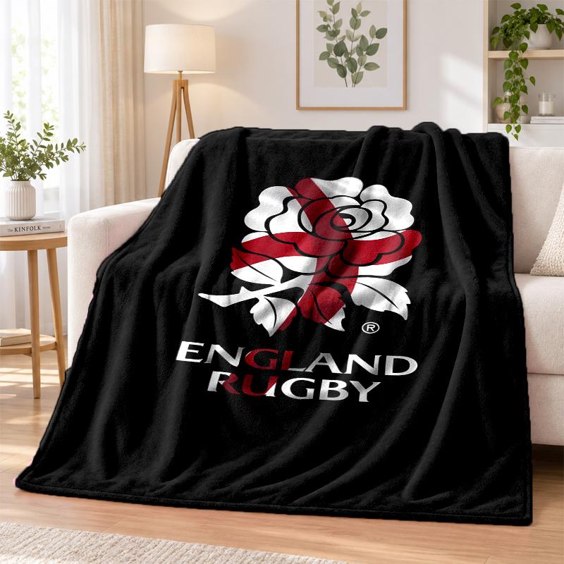 England National Team Flannel Throw Blanket Soft Warm Cozy For Sofa Bed Indoor Home Bedroom Use