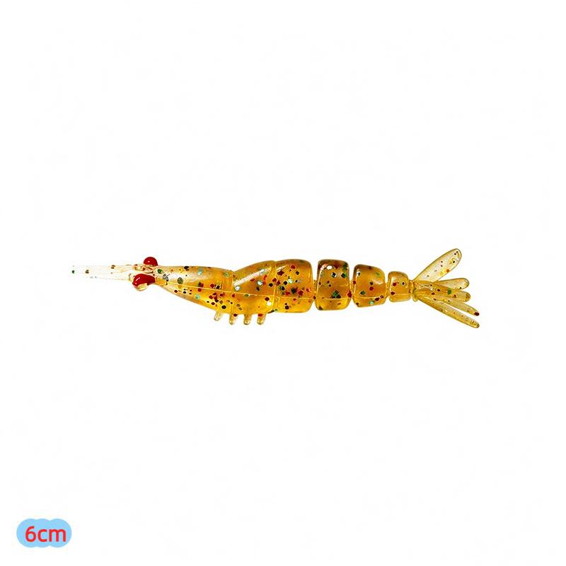 20Pcs Multi-Jointed Shrimp Bait Mini Soft Shrimp Fishing Lure 45/60Mm Artificial Baits Bass Silicone Fishing Tackle